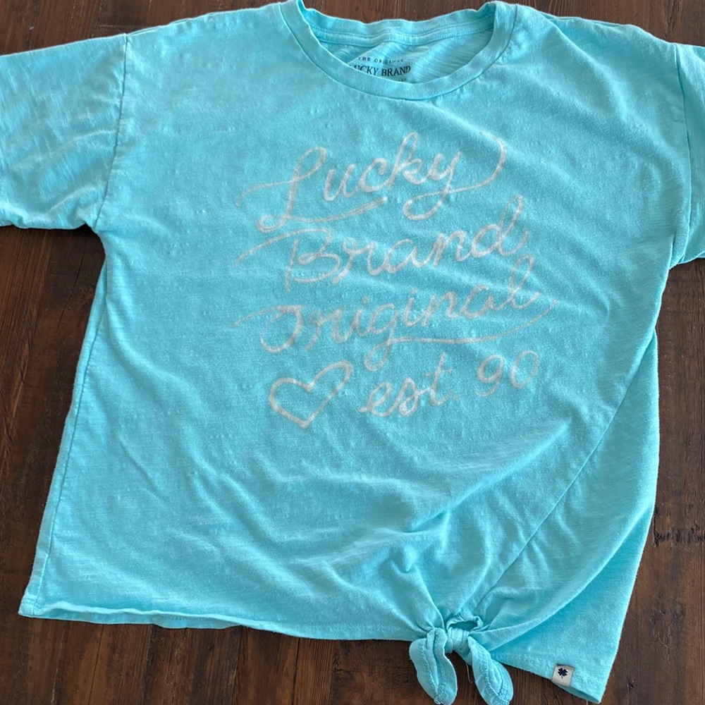 Lucky Brand GIRLS (LG 12/14) tie front tee
